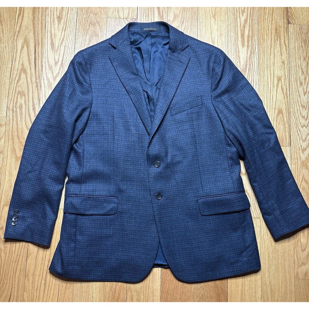 Jos A Bank Reserve 44R Wool Blue Mens Blazer Sports Coat Lanificio F.LLI Cerruti